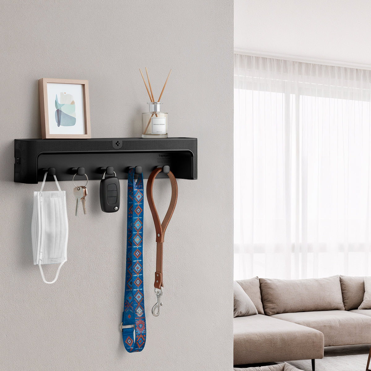 AHP10161 - Organizer Hook Key Holder showing product at the wall