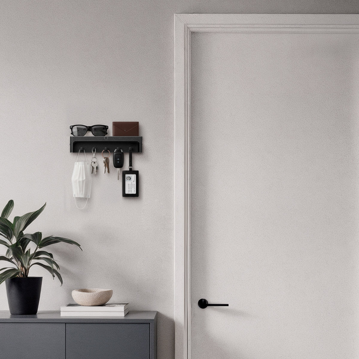 AAHP10161 - Organizer Hook Key Holder showing attach on the wall