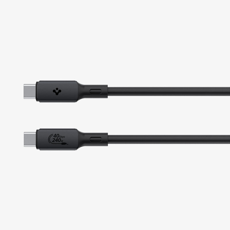 ACA06840 - ArcWire™ USB-C to USB-C Cable PB2203 in Black showing the 2 charging heads in 40Gbps/240W