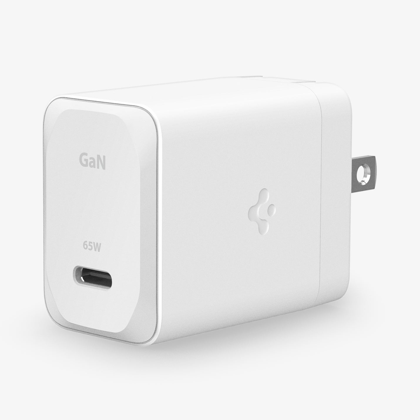 ACH05474 - ArcStation™ Pro GaN 651 Wall Charger PE2201 in White showing the top, sides and partial plug of a wall charger in 65W