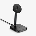 ACH08937 - ArcField™ Magnetic Wireless Charger Stand | PF2402 (MagFit) in Black showing the front, side and bottom