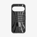 ACS11438 - Pixel 11 Liquid Air Matte Black interior view showing Air Cushion Technology, flexible TPU construction, and internal impact pattern.
