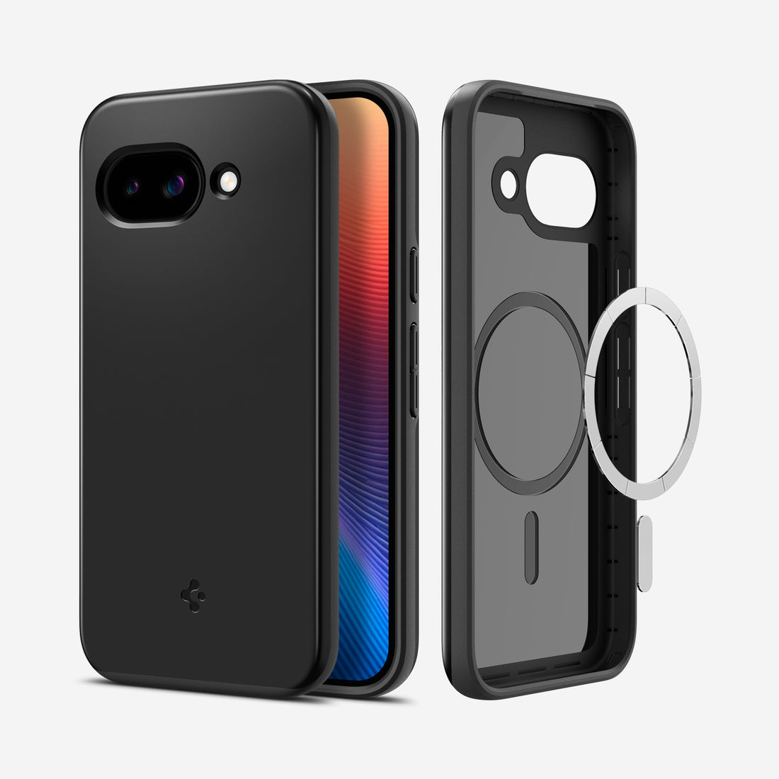 ACS09037 - Pixel 9a Case Thin Fit (MagFit) in Black showing the back