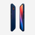 ACS09038 - Pixel 9a Case Thin Fit (MagFit) in Navy Blue showing the partial back, partial front and sides