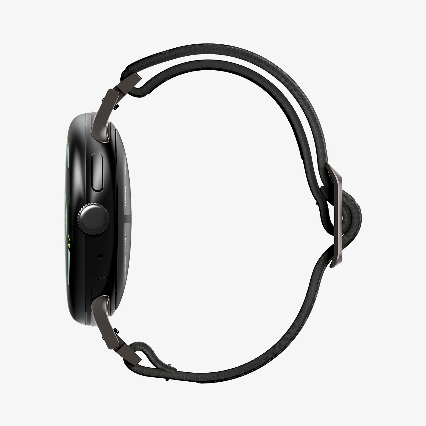 AMP11420 - Pixel Watch 5 (41mm) Lite Fit X Black showing the side
