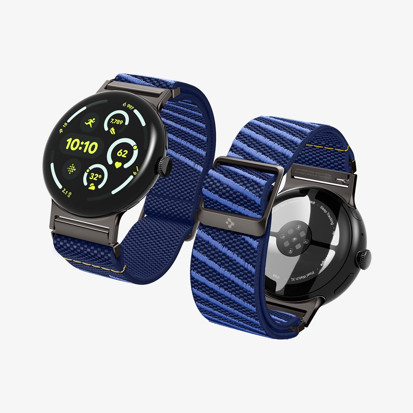 AMP11812 - Pixel Watch 5 (41mm) Lite Fit X Blueberry Navy showing the front and back