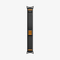 AMP11747 - Pixel Watch 5 (45mm) Athlex Air Active Black Orange full-length view showing the adjustable wraparound band.