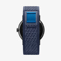 AMP11752 - Pixel Watch 5 (41mm) Athlex Air Active Navy Blue rear view displaying the hook and loop closure for quick adjustment.