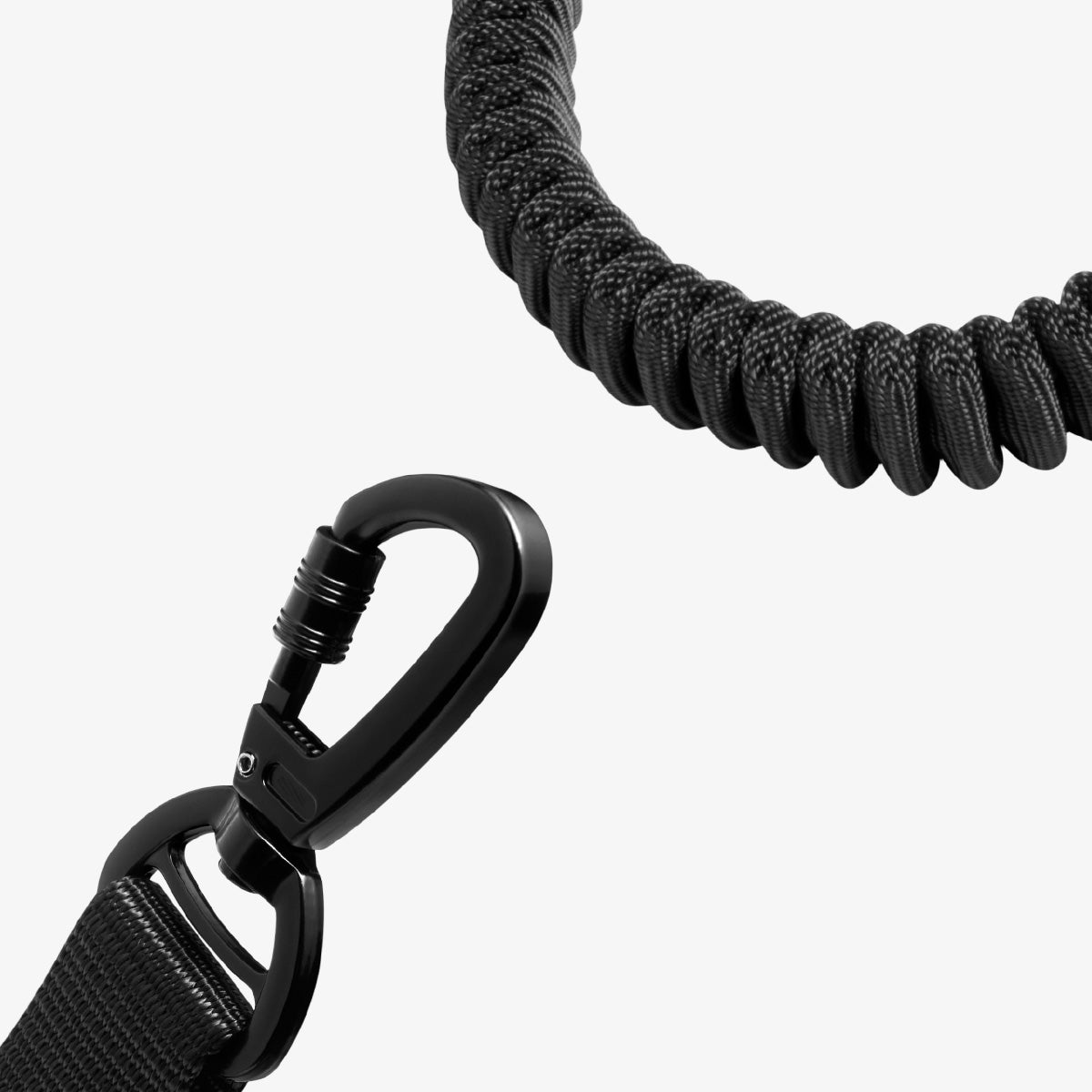 ACP08926 - Pet Car Seatbelt PS100 in Black showing the carabiner zoomed in