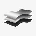 ACP09093 - R1S (2022-2025) Rivian CryoShade RO260 in Black showing the layers of the fabric