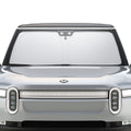 ACP09093 - R1S (2022-2025) Rivian CryoShade RO260 in Black showing the front of the vehicle with sun shade installed
