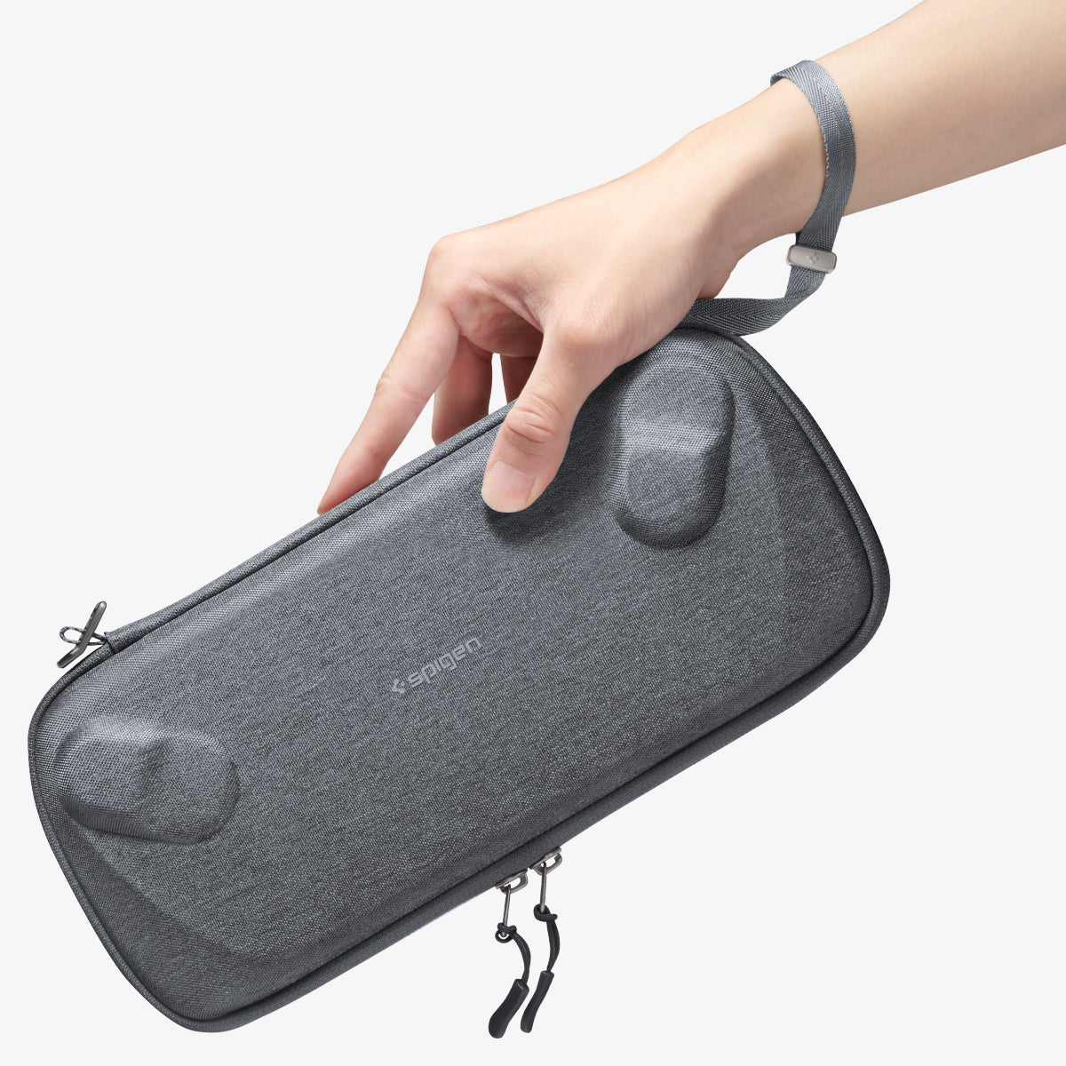 AGP11146 - ROG Xbox Ally X Series - Klasden Pouch showing front and strap holding on hand