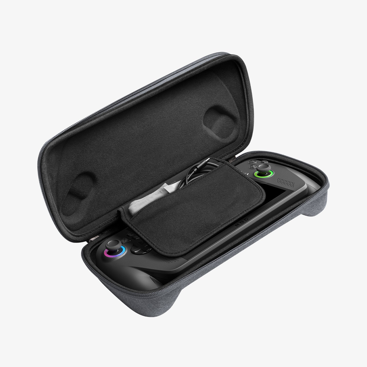 AGP11146 - ROG Xbox Ally X Series - Klasden Pouch showing inside and cable pouch