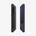 ACS08618 - Galaxy S24 FE Case Liquid Air in Matte Black showing the  partial back, partial front and sides