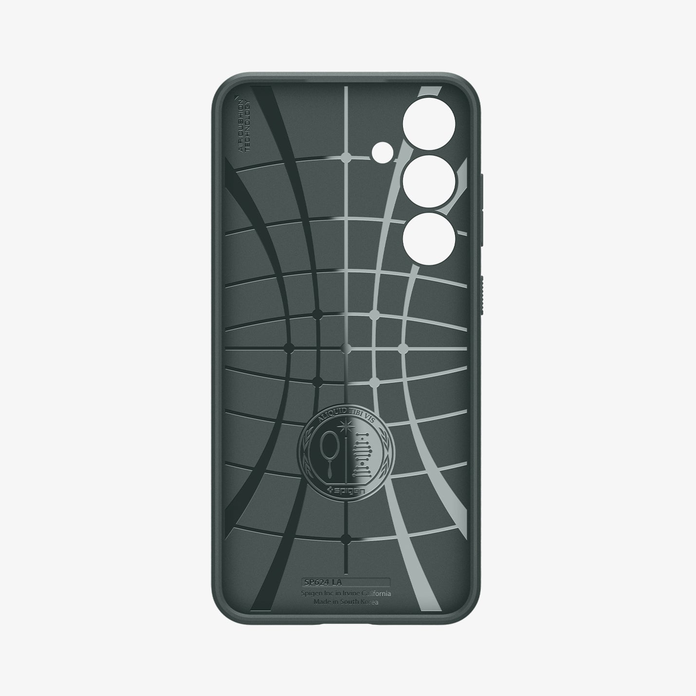 ACS08619 - Galaxy S24 FE Case Liquid Air in Abyss Green showing the inner