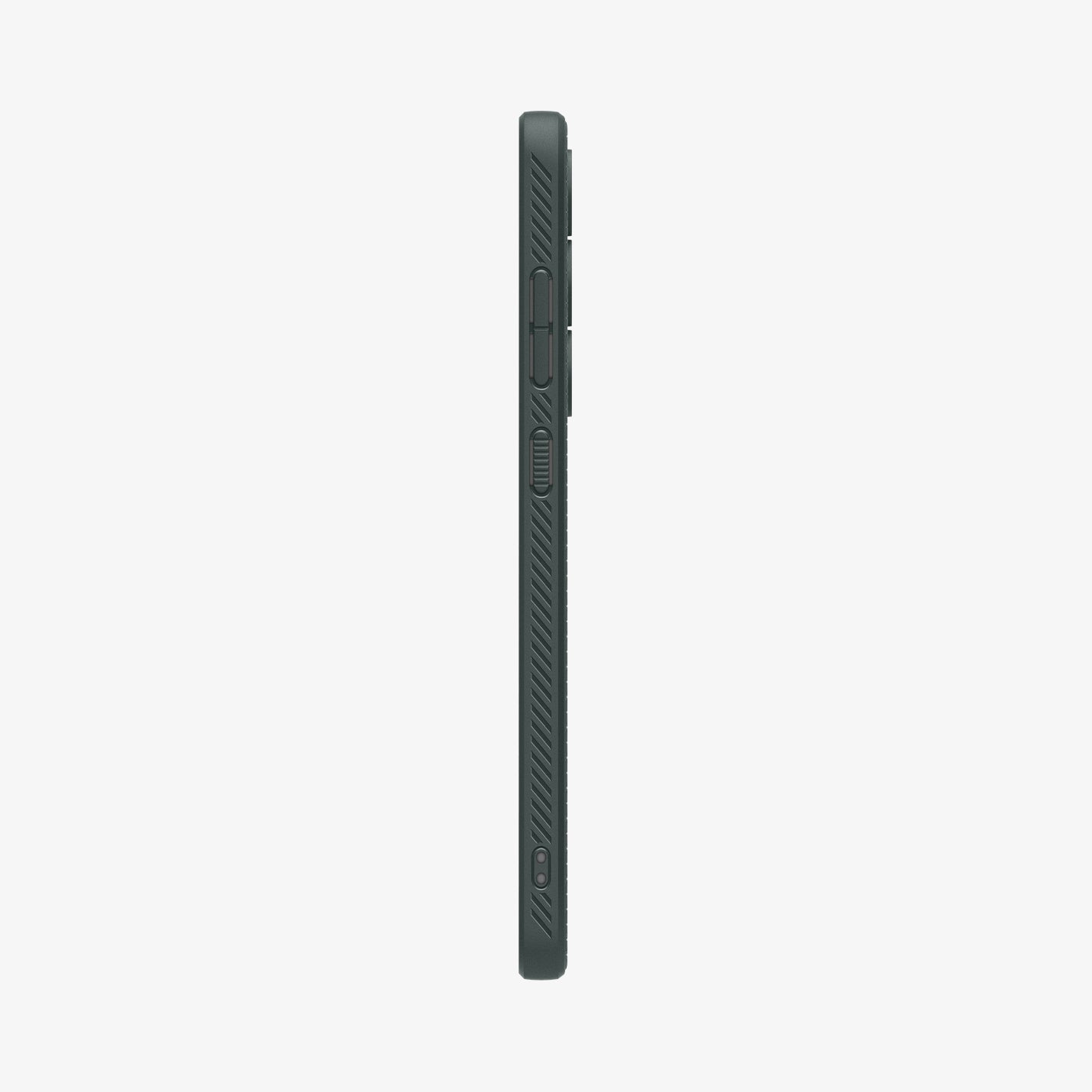 ACS08619 - Galaxy S24 FE Case Liquid Air in Abyss Green showing the side