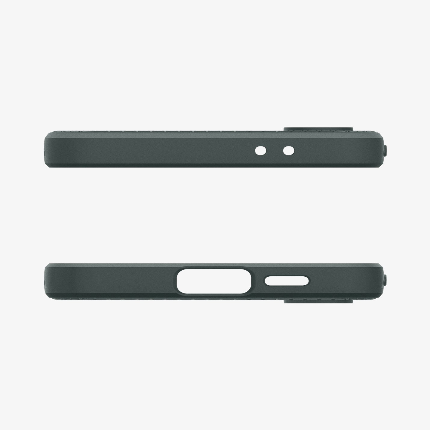 ACS08619 - Galaxy S24 FE Case Liquid Air in Abyss Green showing the top and bottom