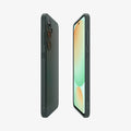 ACS08619 - Galaxy S24 FE Case Liquid Air in Abyss Green showing the  partial back, partial front and sides