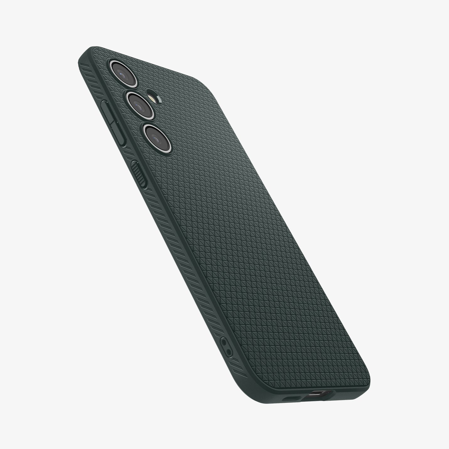 ACS08619 - Galaxy S24 FE Case Liquid Air in Abyss Green showing the back, partial side and bottom