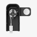 AMP06527 - Apple 3-in-1 Stand S318W in Gunmetal showing the inner of a stand holder with a charger cable rolled inside