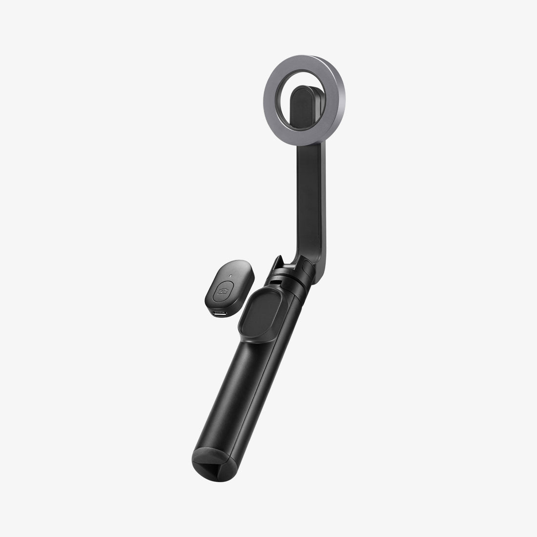 AMP06402 - Tripod Selfie Stick (MagFit) in Black showing the front, retracted