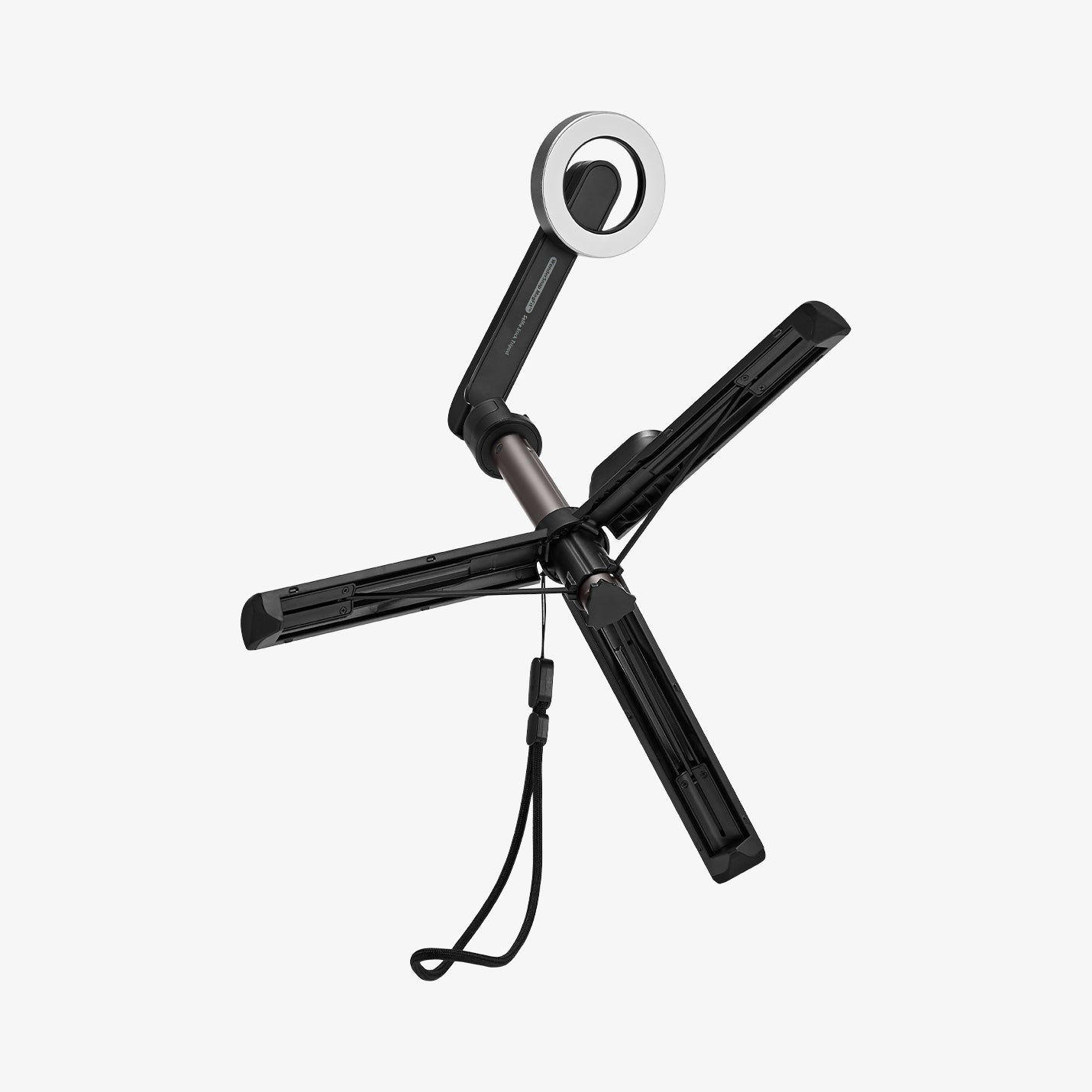 AMP07656 - Tripod Selfie Stick (Magfit) | S571W showing the front, sides and tripod stand open