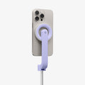 AMP07658 - Tripod Selfie Stick (Mag Fit) | S571W in Lavender showing the back with a device attached to a selfie stick