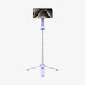 AMP07658 - Tripod Selfie Stick (Mag Fit) | S571W in Lavender showing the front, with a device attached extended with a stand