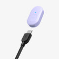 AMP07658 - Tripod Selfie Stick (Mag Fit) | S571W in Lavender showing the usb type cable charger and front of the selfie stick device camera tool