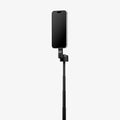 AMP11372 - Selfie Stick | S582W in Black showing an extended telescopic pole with mounted smartphone in vertical orientation for hands-free shooting.
