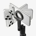 AMP11372 - Selfie Stick | S582W in Black showing a magnetic ring mount compatible with multiple smartphones for secure attachment and flexible positioning.