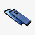 593CS22937 - Galaxy S9 Plus Case Tough Armor in Coral Blue showing the back and side of two devices