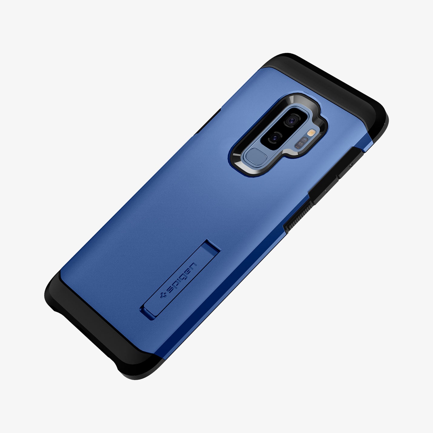 593CS22937 - Galaxy S9 Plus Case Tough Armor in Coral Blue showing the back and partial side