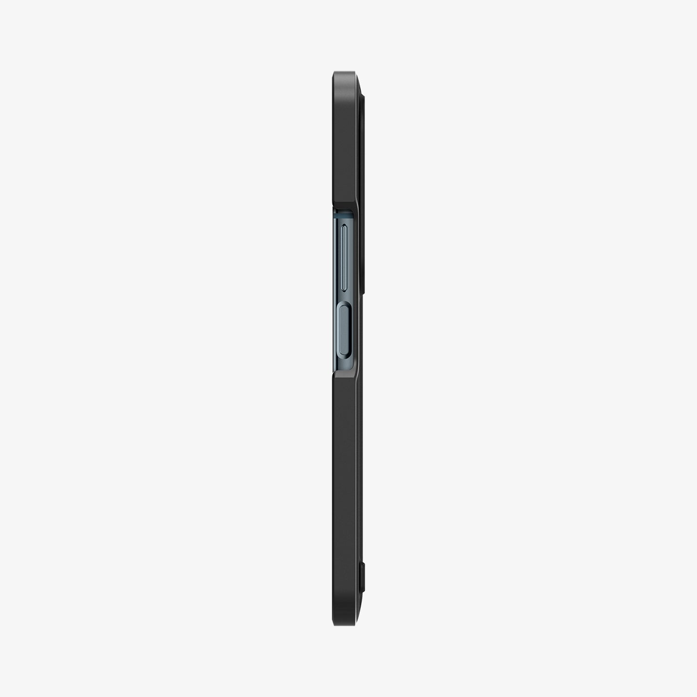 ACS05099 Galaxy Z Fold 4 Case Thin Fit P in black showing the side with volume controls
