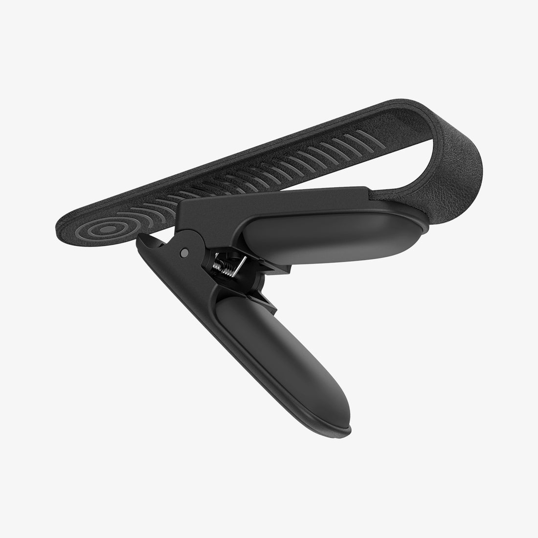 ACP08824 - Visor Sunglass Holder SH100 in Black showing the front, partial side, and inner