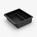 ACP07785 - Tesla Model 3 Highland Center Console Organizer Tray TO220SH in Black showing the partial inner and sides of the organizer tray