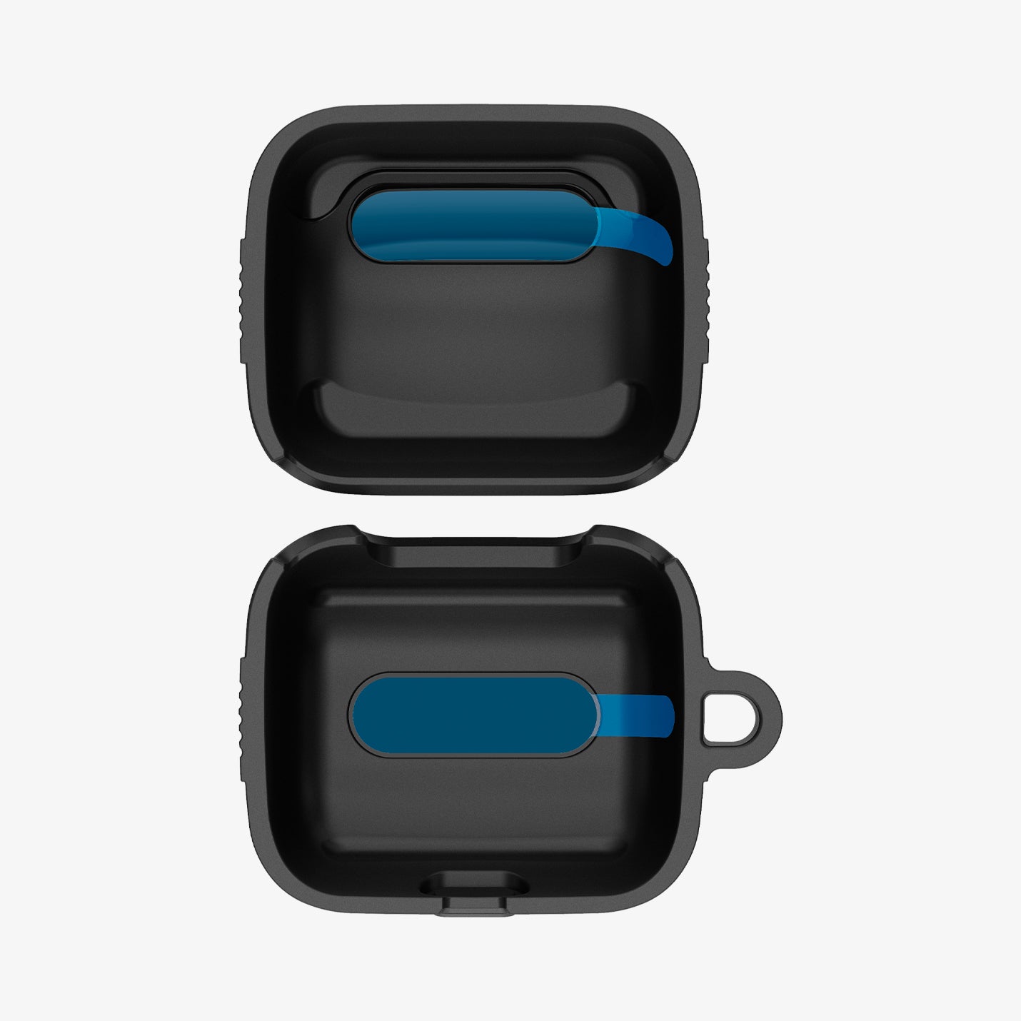 ACS04537 - Sony Earbuds Linkbuds Case Rugged Armor in black showing the inside of case