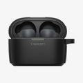 ACS05236 - Sony Earbuds Linkbuds S Case Rugged Armor in black showing the front with top open and earbuds inside