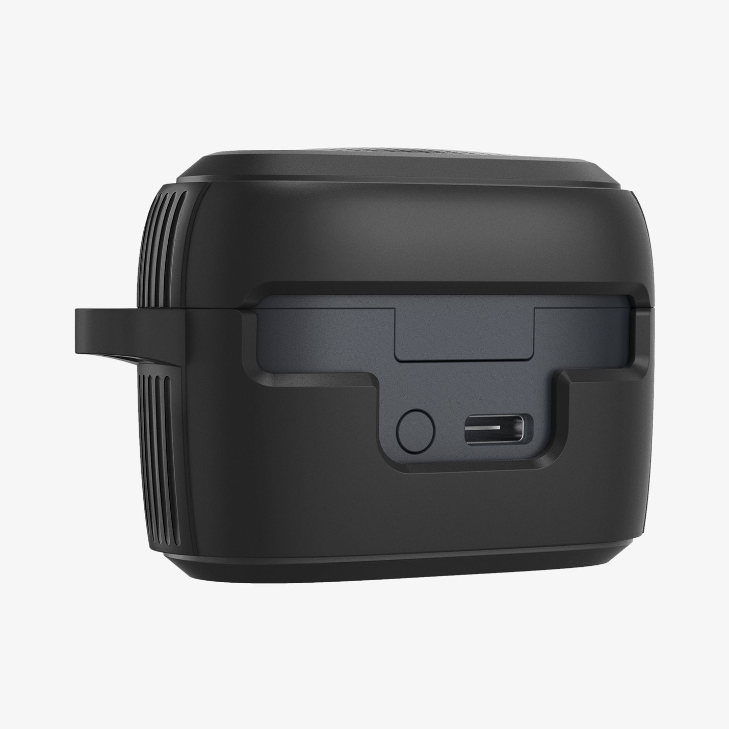 ACS05236 - Sony Earbuds Linkbuds S Case Rugged Armor in black showing the back and partial side
