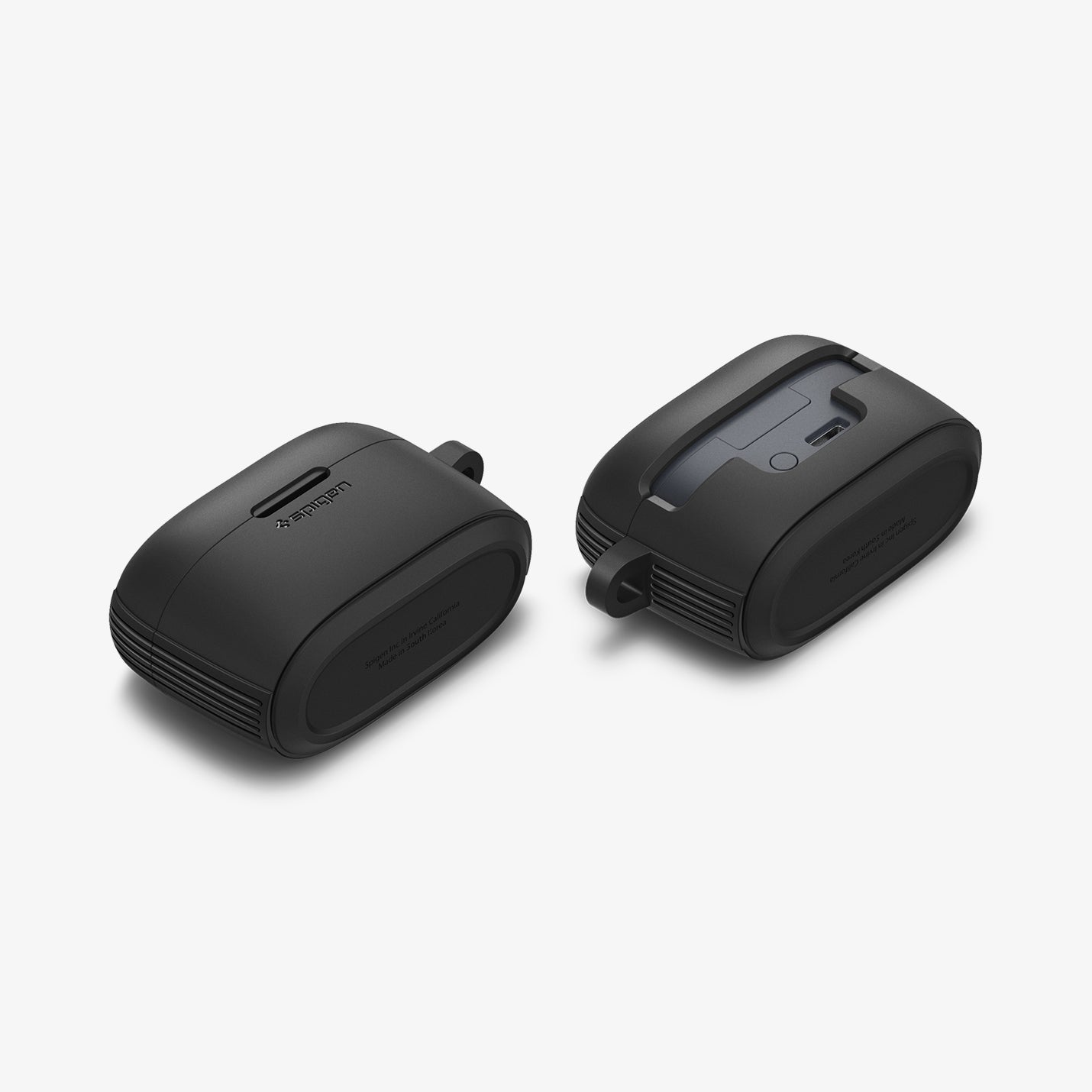 ACS05236 - Sony Earbuds Linkbuds S Case Rugged Armor in black showing the front, back, sides and bottom