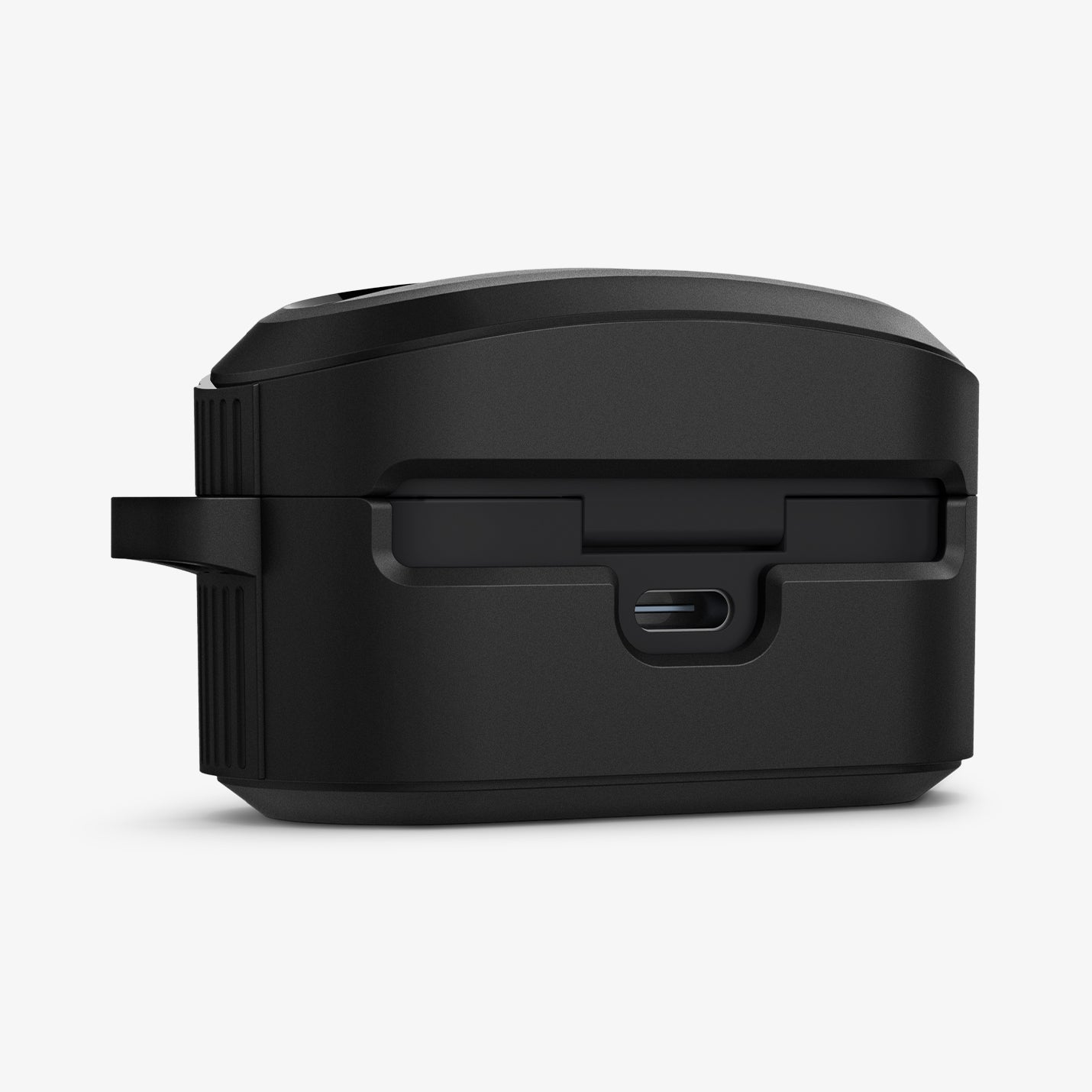 ACS03364 - Sony Earbuds xf100xm4 Case Rugged Armor in black showing the back and partial side