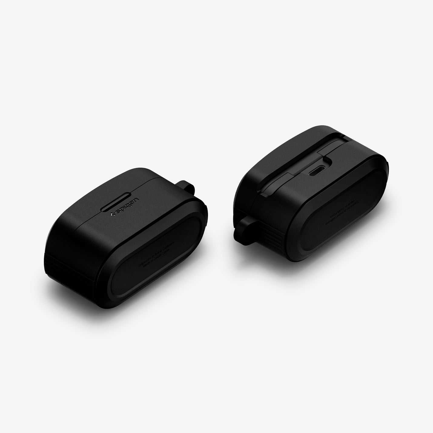 ACS03364 - Sony Earbuds xf100xm4 Case Rugged Armor in black showing the front, back, sides and bottom