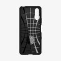 ACS02842 - Sony Xperia 10 III Case Rugged Armor in matte black showing the inside of case