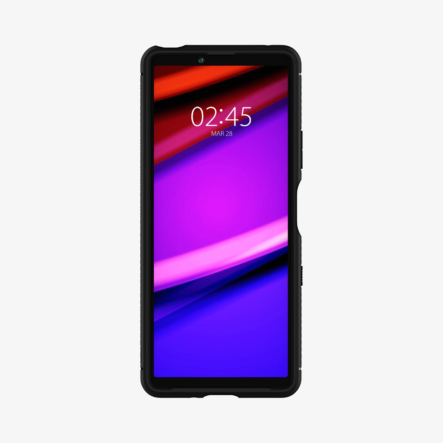 ACS02842 - Sony Xperia 10 III Case Rugged Armor in matte black showing the front