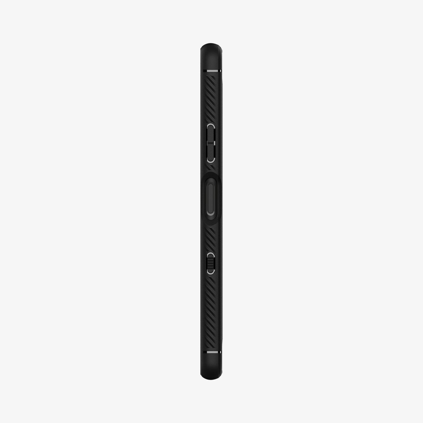 ACS02842 - Sony Xperia 10 III Case Rugged Armor in matte black showing the side