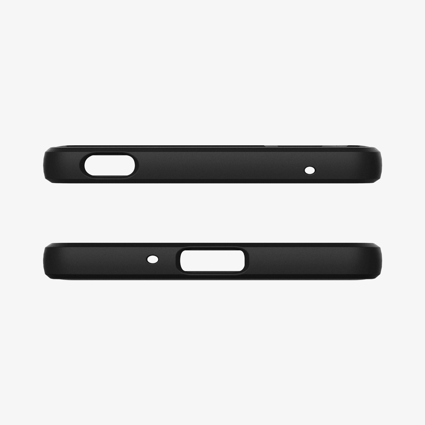 ACS02841 - Sony Xperia 1 III Case Rugged Armor in matte black showing the top and bottom