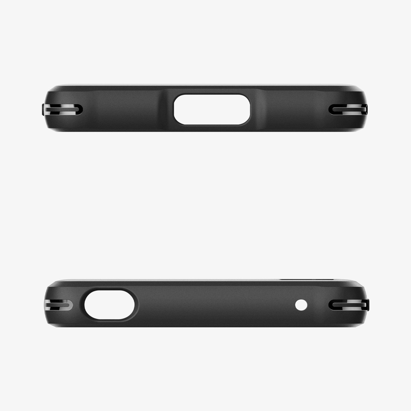 ACS04552 - Sony Xperia 5 IV Case Rugged Armor in matte black showing the top and bottom