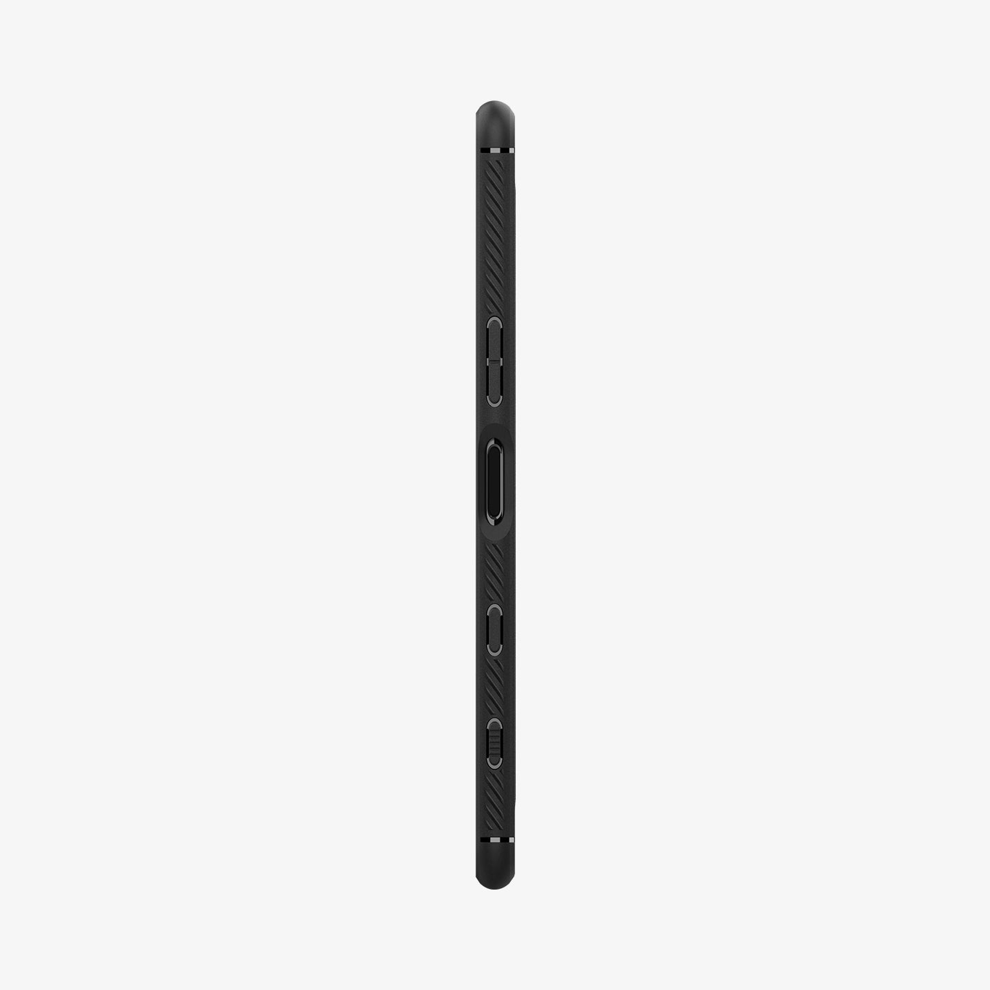 ACS03128 - Sony Xperia 5 III Case Rugged Armor in matte black showing the side