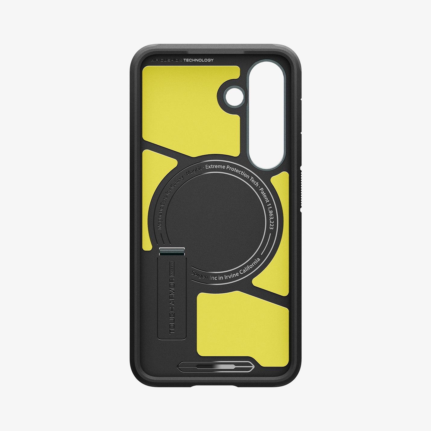 ACS09010 - Galaxy S25 Case Tough Armor AI (MagFit) in Abyss Green showing the inner