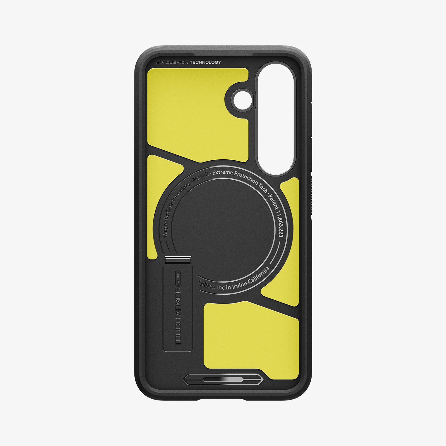 ACS09008 - Galaxy S25 Case Tough Armor AI (MagFit) in Black showing the inner